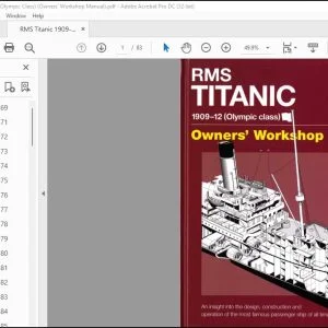 1909-1912 RMS Titanic Owners Workshop Manual - PDF DOWNLOAD
