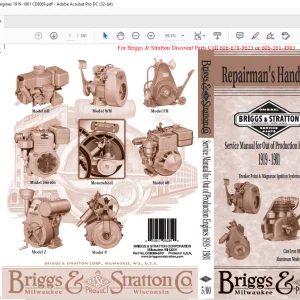 1919-1981 Briggs & Stratton 4 Cycle Air-Cooled Engine Service Manual - PDF DOWNLOAD