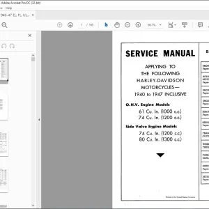 1940-1947 Harley Davidson O.H.V Engine & Side Valve Engine Service Manual - PDF DOWNLOAD