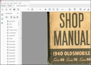 1940 Oldsmobile Series 60 70 90 Shop Manual - PDF DOWNLOAD