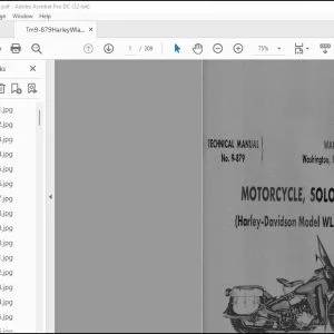 1943 Harley Davidson WLA Solo Technical Manual 9-879 - PDF DOWNLOAD