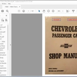 1949-1953 Chevrolet Passenger Car Shop Manual - PDF DOWNLOAD