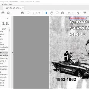 1953-1962 Chevrolet Corvette Servicing Guide Manual ST-12 - PDF DOWNLOAD