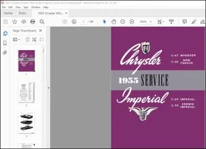 1955 Chrysler C-67(Windsor) C-68(New Yorker) C-69(Custom Imperial) C-70(Crown Imperial) & C-300(Chrysler) Service Manual - PDF DOWNLOAD