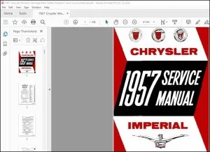 1957 Chrysler C-75-1 Windsor C-75-2 Sarotoga C-76 New Yorker IM-1-2-4 Imperial Crown Service Manual - PDF DOWNLOAD
