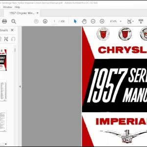 1957 Chrysler C-75-1 Windsor C-75-2 Sarotoga C-76 New Yorker IM-1-2-4 Imperial Crown Service Manual - PDF DOWNLOAD