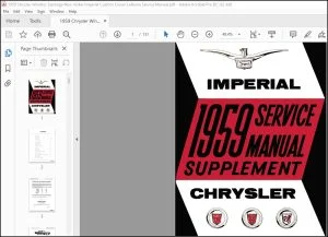 1959 Chrysler Windsor Sarotoga New Yorker Imperial Custom Crown LeBaron Service Manual - PDF DOWNLOAD
