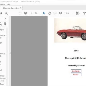 1963 Chevrolet C-2 Corvette Assembly Manual - PDF DOWNLOAD