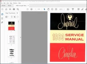 1963 Chrysler & Imperial TC-1 (NEWPORT) ТС-2 (300) ТС-3 (NEW YORKER) ТY-1 (IMPERIAL) Service Manual - PDF DOWNLOAD