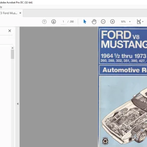 1964-1973 Ford Mustang V8 Automotive Repair Manual - PDF DOWNLOAD