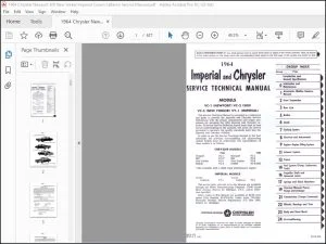 1964 Imperial & Chrysler VC-1 (NEWPORT) VC-2 (300) VC-3 (NEW YORKER) VY-1 (IMPERIAL) Service Technical Manual - PDF DOWNLOAD