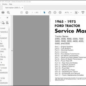 1965-1975 Ford Tractor Series 2000 3000 4000 5000 7000 3400 3500 3550 4400 4500 5500 & 5550 Service Manual - PDF DOWNLOAD