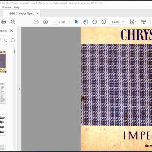 1966 Chrysler Newport 300 New Yorker Imperial Crown LeBaron Service Manual - PDF DOWNLOAD