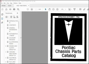 1966 Pontiac Chassis Parts Catalog Manual - PDF DOWNLOAD