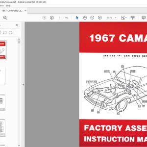 1967 Chevrolet Camaro F Car 12000 Series Factory Assembly Instruction Manual - PDF DOWNLOAD