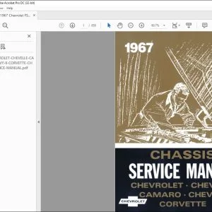 1967 Chevrolet Chevelle, Camaro Chevy II & Corvette Chassis Service Manual - PDF DOWNLOAD