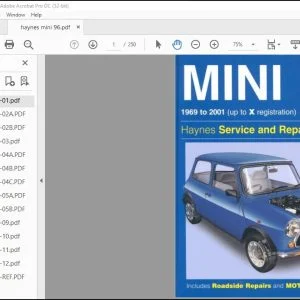 1969-2001 Mini 1000 Saloon Service & Repair Manual - PDF DOWNLOAD