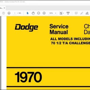 1970 Dodge Challenger Dart Service Manual - PDF DOWNLOAD