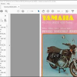 1975-1978 Yamaha XS 250 360 & 400 Twins Owners Workshop Manual - PDF DOWNLOAD