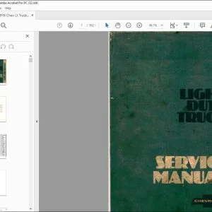 1978 Chevrolet Light Duty Truck Service Manual ST 330-78 - PDF DOWNLOAD
