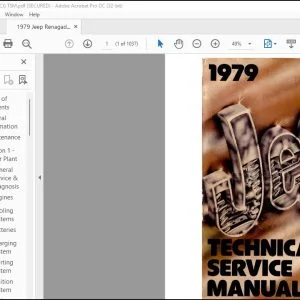 1979 Jeep Renagade CJ Technical Service Manual - PDF DOWNLOAD