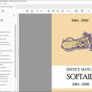 1984-1999 Harley Davidson 1340cc Softail Service Manual - PDF DOWNLOAD