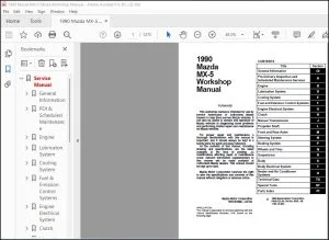 1990 Mazda MX-5 Workshop Manual - PDF DOWNLOAD