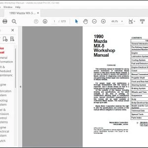 1990 Mazda MX-5 Workshop Manual - PDF DOWNLOAD