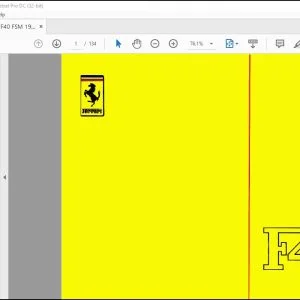 1992 Ferrari F40 Technical Manual - PDF DOWNLOAD