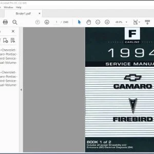 1994 Chevrolet Camaro & Pontiac Firebird Service Manual - PDF DOWNLOAD