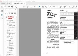 1994 Mazda MX-5 Miata Workshop Manual - PDF DOWNLOAD