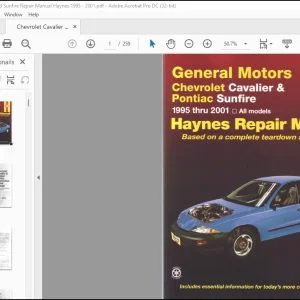 1995-2001 Chevrolet Cavalier & Sunfire Repair Manual  - PDF DOWNLOAD
