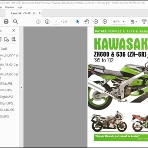 1995-2002 Kawasaki ZX600 & 636 (ZX-6R) Service & Repair Manual - PDF DOWNLOAD