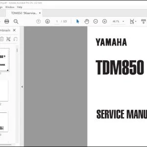 1996 Yamaha TDM850 Service Manual - PDF DOWNLOAD