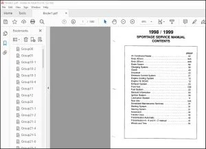 1998-1999 Kia Sportage Service Manual - PDF DOWNLOAD