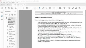 2001 Mercedes-Benz ML320 Complete Service Manual - PDF DOWNLOAD