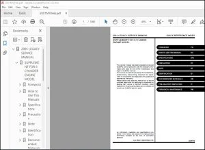 2001 Subaru LEGACY Supplement For 6 Cylinder Engine Service Manual - PDF DOWNLOAD