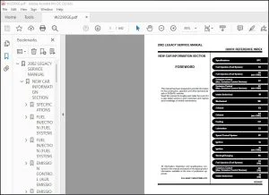 2002 Subaru Legacy W2290GE Service Manual - PDF DOWNLOAD