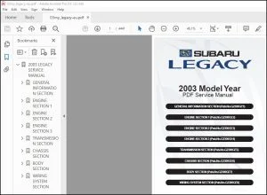 2003 Subaru Legacy Service Manual - PDF DOWNLOAD