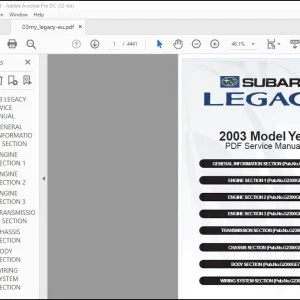 2003 Subaru Legacy Service Manual - PDF DOWNLOAD