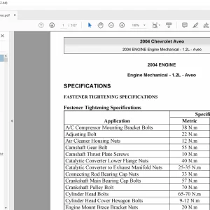 2004 Chevrolet Aveo 1.2L Complete Service Manual - PDF DOWNLOAD