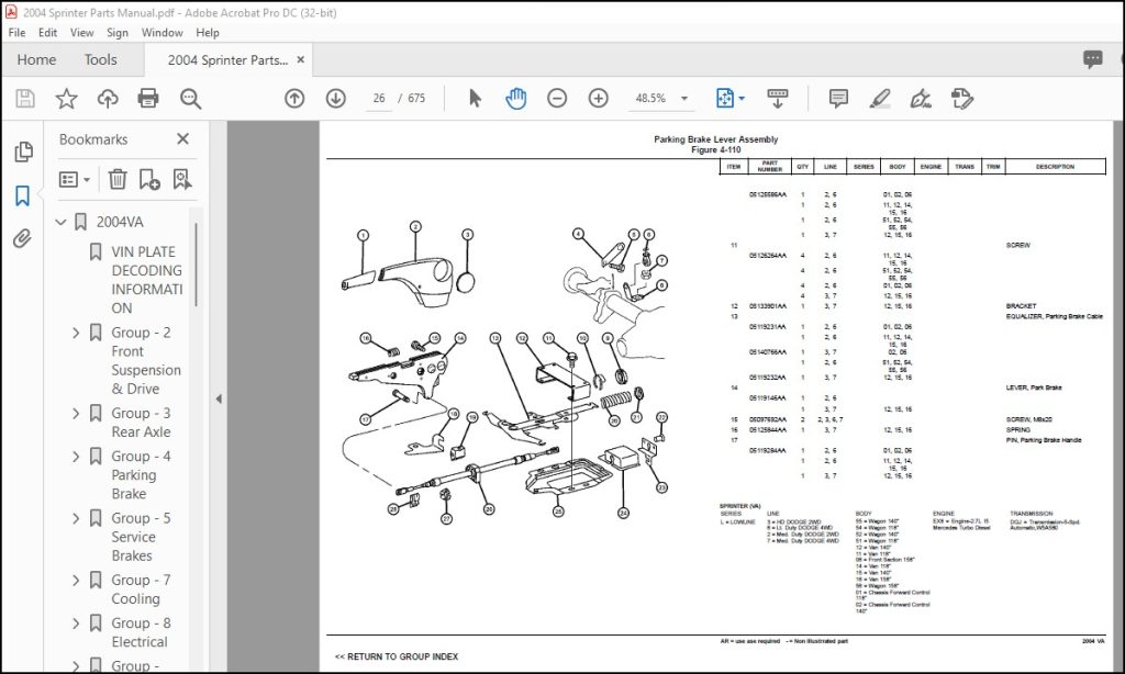 2004 Dodge-Mercedes Sprinter Parts Manual - PDF DOWNLOAD - HeyDownloads ...