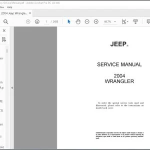 2004 Jeep Wrangler (TJ) Factory Service Manual - PDF DOWNLOAD