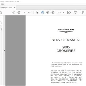 2005 Chrysler Crossfire Factory Service Manual - PDF DOWNLOAD