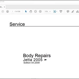2005 Volkswagen Jetta Body Repair Manual - PDF DOWNLOAD