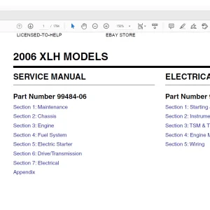 2006 Harley Davidson XLH Models Electrical Diagnostics + Service Manual - PDF DOWNLOAD
