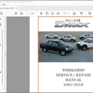 2007-2010 Isuzu D-Max Workshop Manual - PDF DOWNLOAD