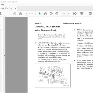 2007 Ford Focus 2.0L & 2.3L Engine Manual - PDF DOWNLOAD