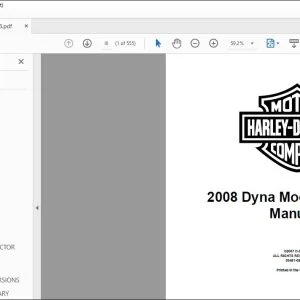2008 Harley Davidson Dyna Service Manual 99481-08 - PDF DOWNLOAD