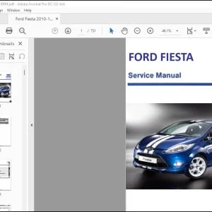 2010-2014 Ford Fiesta Body Service Manual - PDF DOWNLOAD